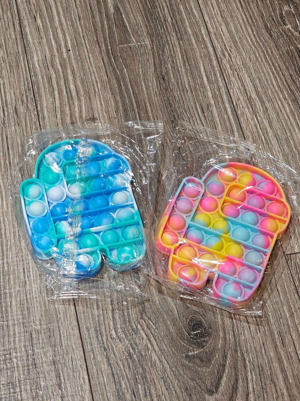 Pop It Among us Fidget Toy - Blue & Rainbow 2 pcs